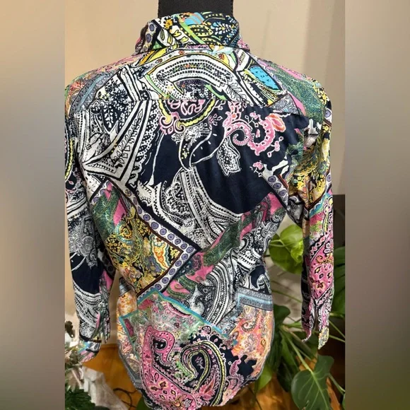 Ralph Lauren Multicolor Paisley Button Up Shirt - Picture 4 of 5